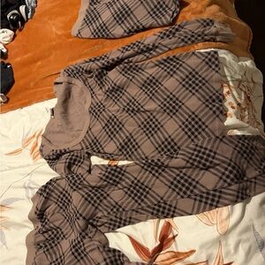 PINK Victoria's Secret Ribbed Top in Taupe